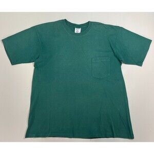 Vintage GAP Pocket T Shirt Faded Green Single Stitch Tee 90s USA Men’s Medium